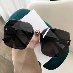 Big Brand Luxury Sunglasses for Women, Uv Protection, Stylish, Large Frame, Versatile, Slimming for Big Faces, Driving Sunshade Glasses