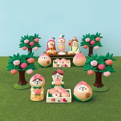 Japanese-Style Cat Peach, Peach Harvest, Penguin, Bird, Peach Juice, Peach Tree, Fruit Tree Garden Decoration, Desktop Ornament