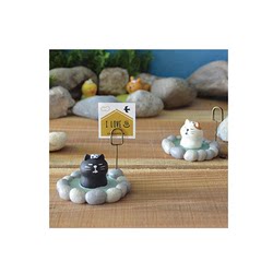 Cat Summer Japanese Style Cat Business Card Holder Zakka Memo Holder Three-Haired Cat Traveling Cat Ornament