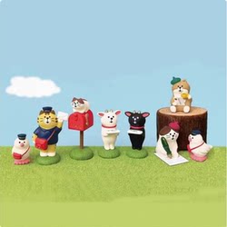 Japanese-Style Cat Post Office Mailbox Tiger Postman Letter Carrier Bird Girly Heart Decoration Desktop Photo Prop