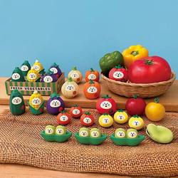 Japanese-Style Cat Zakka Vegetable Fruit Daruma Simulation Figurine Trendy Blind Box Internet-Famous Decorative Ornament Gift