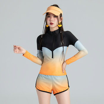 2025 new style split swimsuit for women, conservative boxer angle