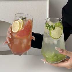 ins Fenglingjiao Glass Cup Internet-Famous Restaurant Fruit Tea Cup Soda Sparkling Water Cup Cold Drink Cup Drinking Cup