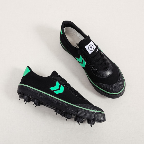 Classic football shoes, genuine canvas football shoes, men's shoes, women's shoes, rubber nails, training and competition cloth football shoes, morning running shoes