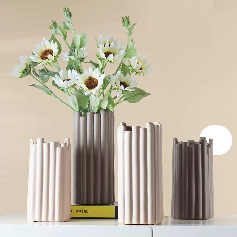 北欧现代简约艺术乐高花束花瓶陶瓷摆件客厅干花插花家居装饰花器
