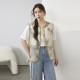 New Chinese retro vest Fiber Xiu Large -size Women's Heavy Industry Embroidery Design Significance Niche Top Fat MM Summer New

