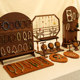 Jewelry display stand walnut flower window earring stand arch bracelet stand store jewelry display shooting props