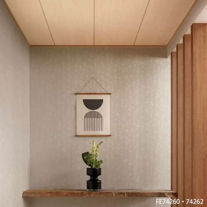 日本进口墙纸山月新款珠光银小花日式壁纸客餐厅背景墙