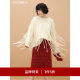 COCOBELLA fluffy soft glutinous tassel sweater warm round neck pullover knit sweater MZ957