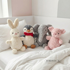 
Penguin Doll Rabbit Plush Toy Ugly Elephant Doll Comfort and Companion Pig Doll Birthday Gift for Girls