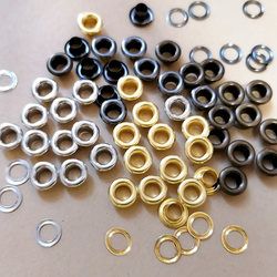 Metal Eyelet Buckle DIY Planner Leather Clothing Buckle Eyelet Ring Tag Hollow Rivet Four-Color Eyelet Buckle