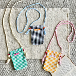 
Big Ear Elephant Girls Plaid Small Shoulder Bag 2026 Summer New Style Baoer Contrast Color Versatile Cute Style Accessories Crossbody Bag