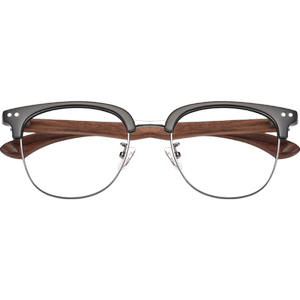 Internet celebrity retro half-frame glasses frame men's big face wooden glasses frames oversized glasses frames for women to look slim and myopia