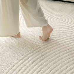 2025 New Carpet for Living Room, Cream Style French Sofa Rug, Waterproof and Stain-Resistant for Bedroom, Wipeable, Solid Color, Light Luxury, High-End