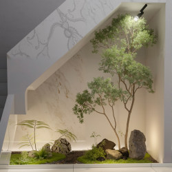 Simulated Green Plant Landscape Indoor Staircase Landscaping Window Display Luxury Decor Large Plant Artificial Tree