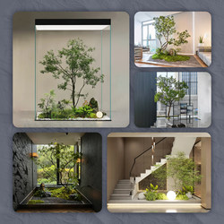 Indoor Landscape High-End Artificial Tree Boxwood Screen Partition Green Plants Living Room Decoration Artificial Plant Ornaments