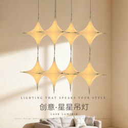 Designer Geometric Combination Star Chandelier Design for Dining Room, Staircase, Bedroom, Living Room, Ambiance-Enhancing Decorative Lighting Fixtures