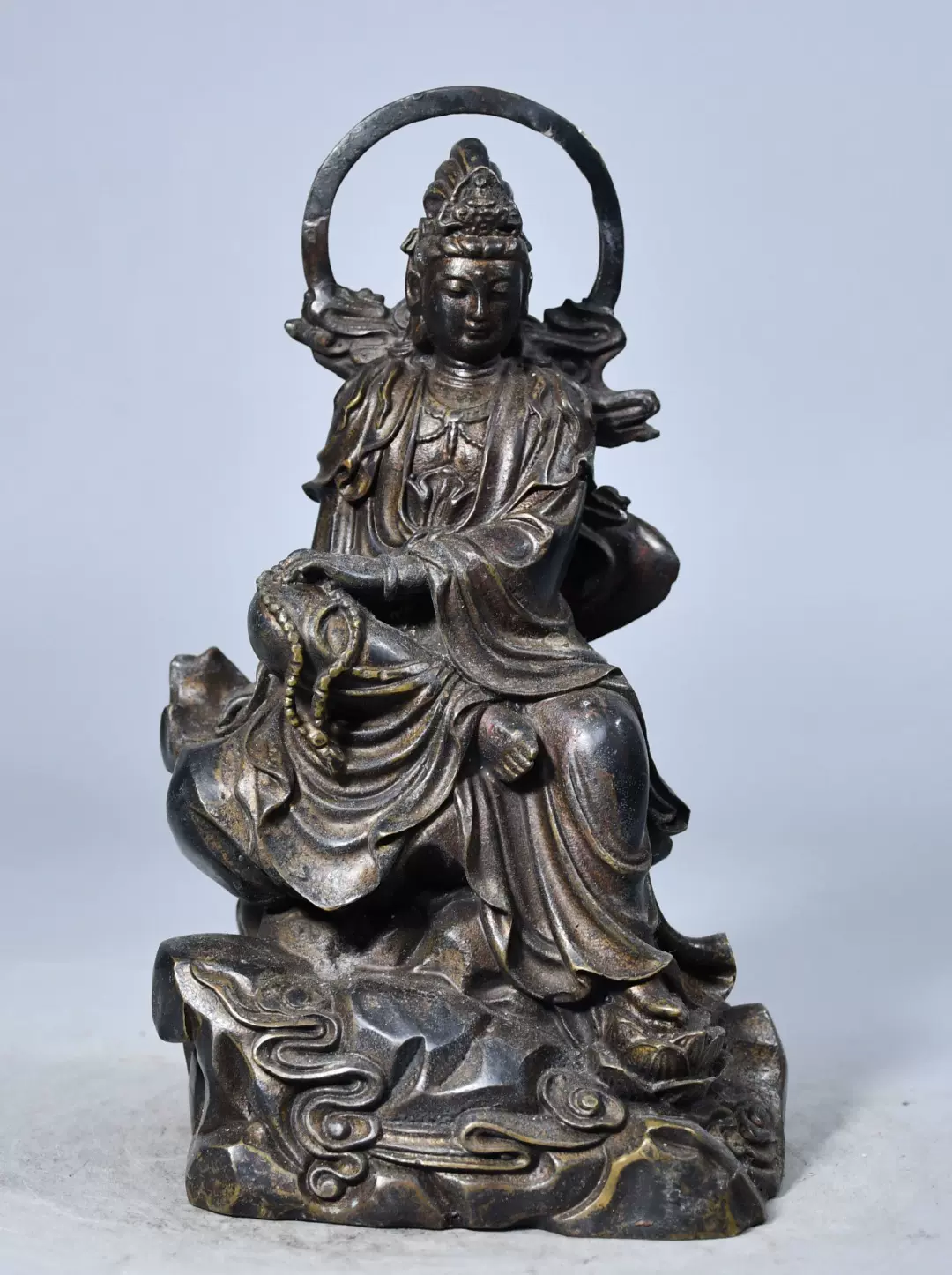 銅像 銅佛像 置物 時代物 古美術 明・代 古銅器 秘藏 一尊造像 恭請供奉 風水置物】 古美術品 高超