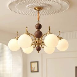French Mid-Century Style Living Room Chandelier, Bedroom Bauhaus Magic Bean American Retro Creative Design Lighting Fixtures 2025 New Model
