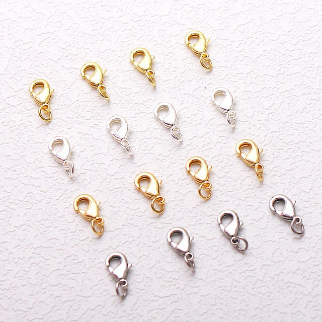14K18K bag gold bead DIY accessories lobster buckle spring buckle bracelet necklace color-retaining connection buckle
