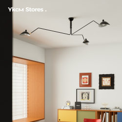 Vintage French-Style Living Room Main Light, Bauhaus Claw-Shaped Chandelier, Movable Bedroom Multi-Head Octopus Lamp