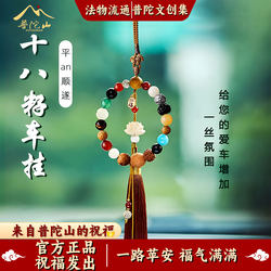 【Putuo Mountain Direct Delivery】18 Seed Car Hanging Ornament for Safe Travel, Eighteen Seed Car Interior Pendant, Multi-Treasure Bodhi Seed Temple Beads