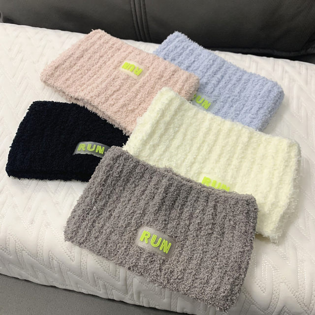 Wide -side soft half -headed head set women's yoga fitness hair band autumn and winter warm moon son headscarf nursing Japanese and Korean hair hoop