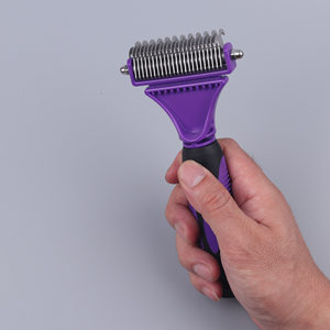 Pet supplies cleaning and beauty double-sided knot comb 23+12 floating hair removal rake comb hair removal comb cat and dog comb artifact
