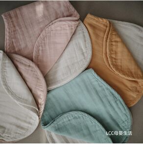 
Nordic export muslin six-layer gauze baby burp towel newborn anti-vomiting milk towel pure cotton baby bib