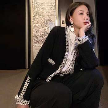 Xiaoxiangfeng short coat heavy work beaded celebrity small suit