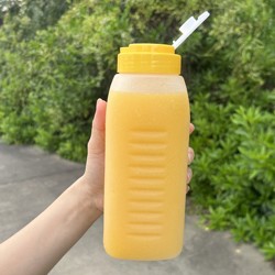 Sports Water Bottle, Large Capacity 1L, Outdoor Portable, Anti-Fall Plastic Space Cup, Student Fitness, High Temperature Resistant