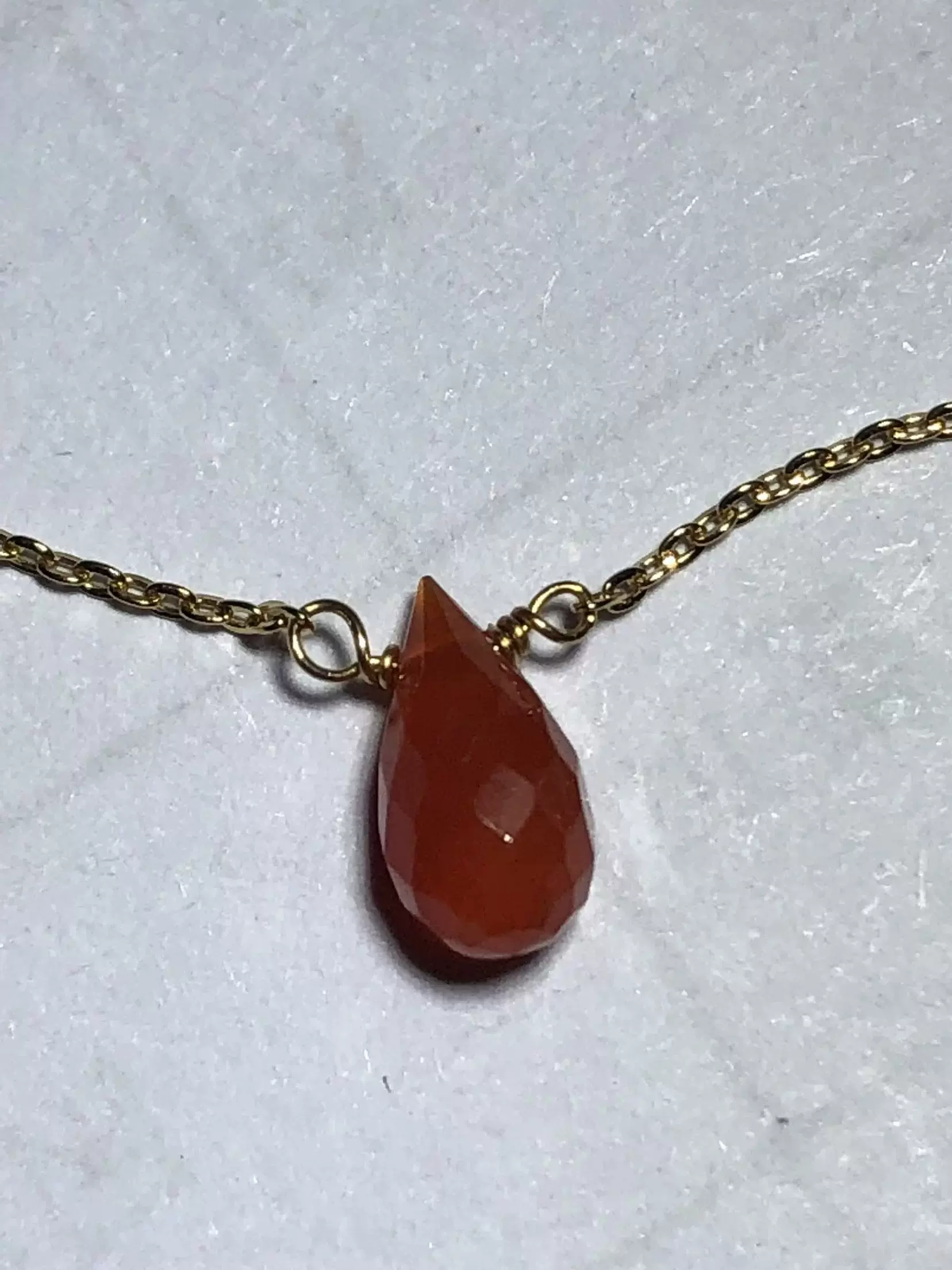 zg42日本制K18金手链石榴石镶嵌重0.79克日本售价15540