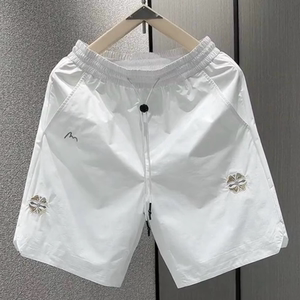 
European shorts men's 2025 summer breathable and comfortable thin fashion embroidery versatile quick-drying men's casual five-point pants