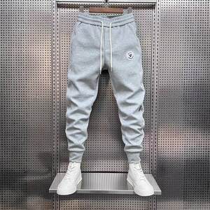 
2024 New Gray Casual Pants Spring and Autumn Men's Korean Style Trendy Sports Small-leg Pants, Handsome Loose Footwear Pants