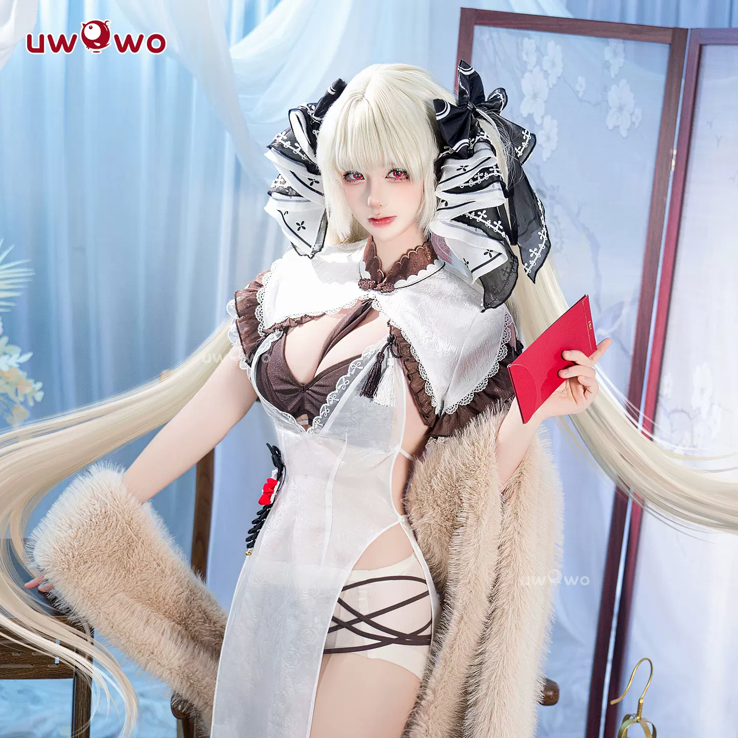 uwowo 原神　同人　八重神子　和風メイト服　コスプレ 猫屋小舗 原神 コスプレ 八重神子 桜鈴狐畔 同人 衣装