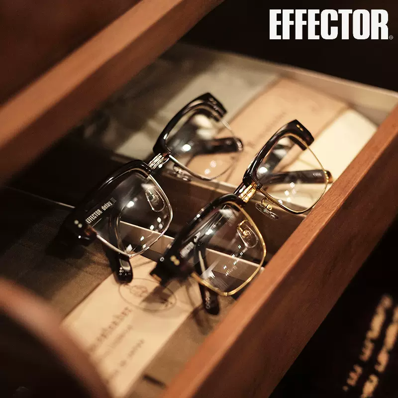 EFFECTOR 日本纯手工板材眼镜中性简约复古镜框DELAY III-Taobao