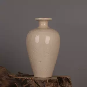 超激得通販中国古玩 宋代 窯磁 建窯 飛天仕女梅瓶 供御款 全品 色絵磁器