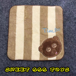 Foreign Order Minions Tim Bear Square Scarf Small Handkerchief Terry Pure Cotton Square Scarf about 25*25cm Cut Label