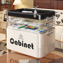 Multi-Layer Medicine Box for Home Use, Transparent Household Medicine Storage Box, Large-Capacity Medicine Box, Portable First-Aid Small Medicine Box