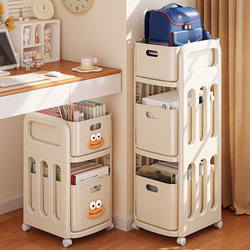 School Bag Storage Rack, Movable Trolley, Under-Desk Book Storage Cabinet, Student Bag Storage Organizer