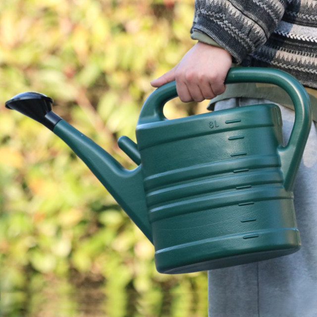 Large -capacity Plastic sprinkler pouring flower pot pouring kettle kettle house 5L8L9L12L long -mouth gardening small shower