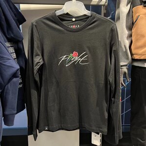 
NIKE/Nike JORDAN Men's round neck pure cotton casual sports base long-sleeved T-shirt DQ7387