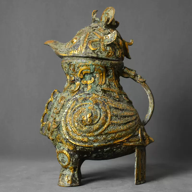 希少 宋時代 青銅器 鳥尊 打ち出し 発掘品 出土品 古美術 中国古美術 