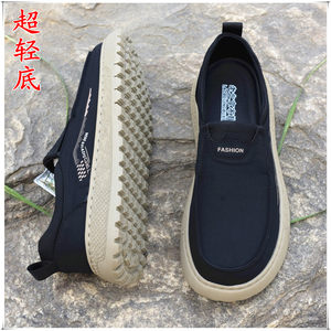 
Spring, summer, spring and autumn new products, new popular men's shoes, ultra-light-soled thick-soled casual sneakers, breathable and waterproof old Beijing cloth shoes