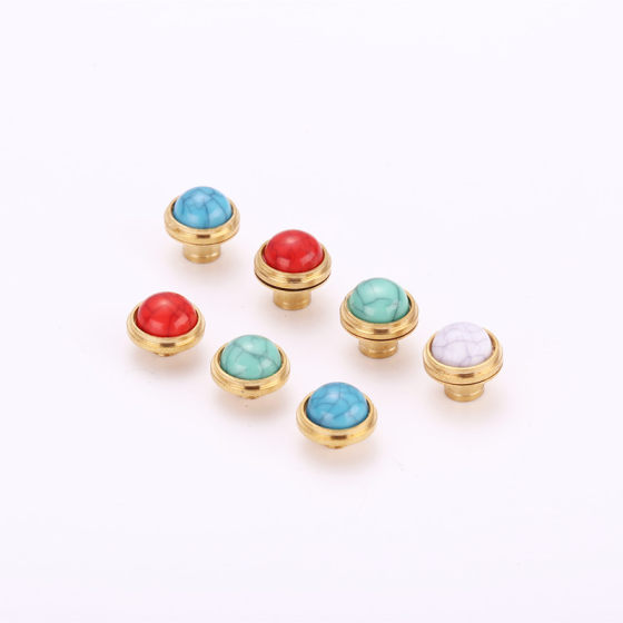 
New brass gourd copper cover DIY hand twisting accessories Bodhi copper mouth Inlaid copper mouth Copper head