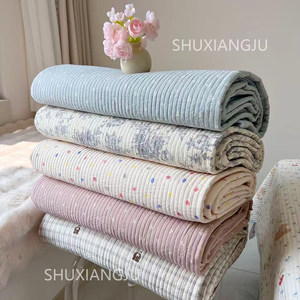 
Class A pure cotton bed cover single piece for all seasons dormitory cotton tatami quilted thick bed three-piece set for single person non-slip