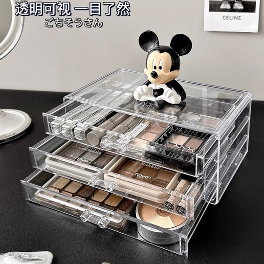 Kosmetik Aufbewahrungsbox im koreanischen Stil - Transparenter  Schubladen-Organizer fr Make-up & Hautpflege