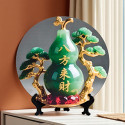 Decorative Painting of a Gourd That Brings Wealth from All Directions, a Home Decoration Item That Attracts Wealth and Prosperity, Suitable for the Living Room, Entrance Hall, and as a Picture Frame Display