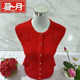 Zodiac year red grandma outfit autumn and winter knitted jacket sweater lady old lady loose wool cardigan mom top