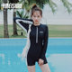 Yimeishan one-piece swimsuit women's conservative long-sleeved sun protection 2025 new swimming pool special sports flat corner swimsuit
